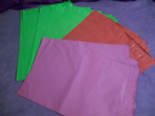 35 10x13 20~GREEN,10~PINK,5~LIGHT PURPLE POLY MAILERS Couture Boutique Bags W@W