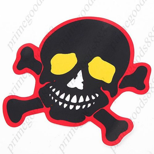 Black Skull Head Decorative Car Decal Sticker Bike MC Biker Skull Cross Bones