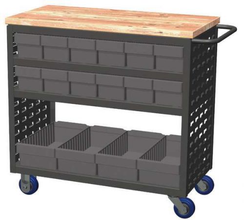 AKRO-MILS MA3618CASTGRY Louvered Cart, 36 In. H, 18 In. W, 800 lb.