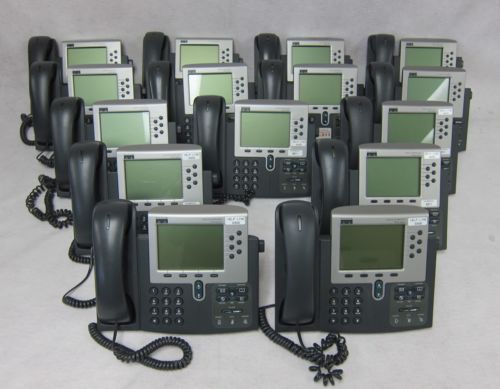 LOT[15]:  Cisco CP-7960G 7960 IP VoIP LCD Business Office Phone w/ Handset  #308