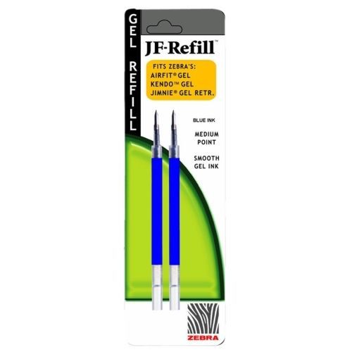 Zebra Pen Sarasa Gel Retractable Pen Refill - Blue - 2 / Pack - ZEB87022