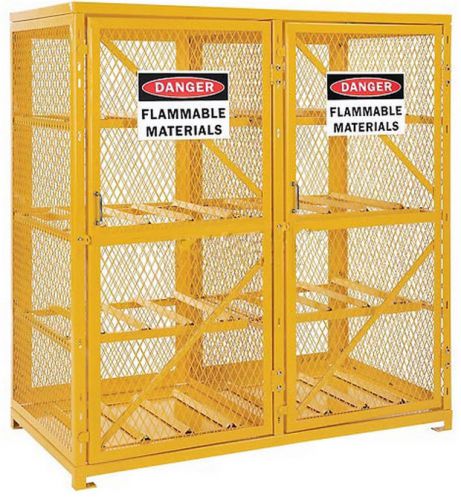 Cylinder storage cabinet for lp propane tanks - stores sixteen 20 or 33 lb tanks for sale