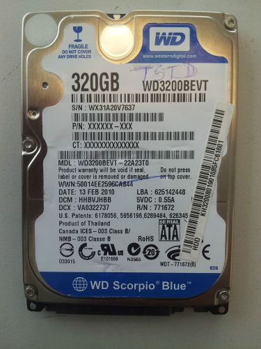 WESTERN DIGITAL WD SCORPIO BLUE 320GB 2.5&#034; Hard Disk Dirve WD3200BEVT  PCB Only