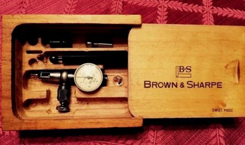 Brown &amp; sharpe best test dial indicator swiss made no 7025 jeweled .0005&#034; for sale