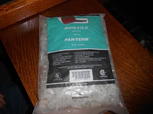 PANDUIT Pan-Term Wire Joints #JN418-212-D Bag of  500 Pcs - Size 18-12 / USA!!