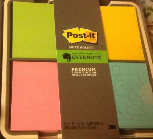 Post-it Note Holder, Evernote Collection - POST IT 4 pack with Desk Holder - new