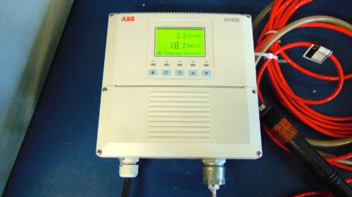 ABB AX400 AX43/10001 Conductivity &amp; pH Analyzer With 3 Sensors Powers On S1052