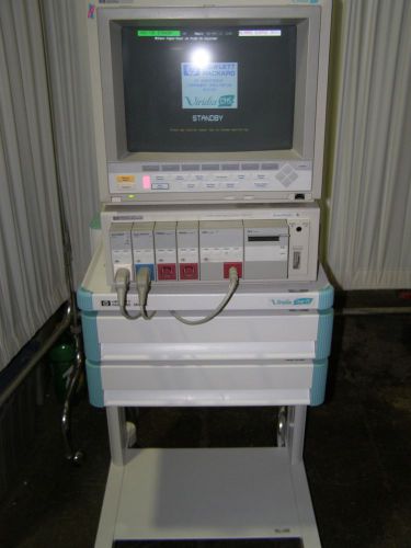 Hewlett Packard HP Agilent CMS 2000 Patient monitor, with Cart NIBP,SPO2,TEMP