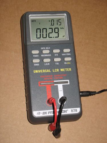 BK PRECISION UNIVERSAL LCR METER MODEL 878 WITH POWER ADAPTER