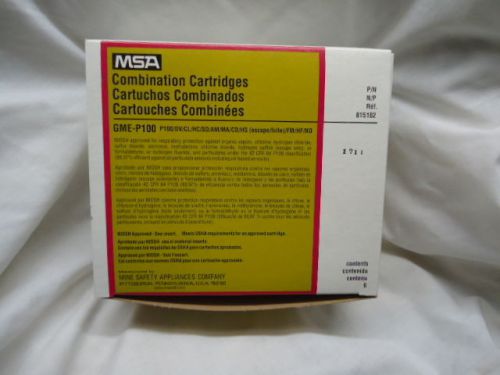 MSA 815182 GME-P100 COMBINATION CARTRIDGES PACKAGE OF 6 -NEW IN BOX