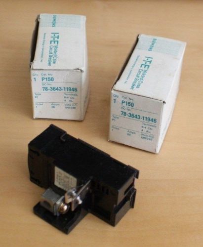 NEW - Siemens I-T-E ITE Molded Case Circuit Breaker P150 78-3643-11946 NSFP (D6)