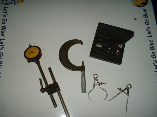Lot of 5-Micrometer,Divider Caliper and ECT.LOOK!!!!!