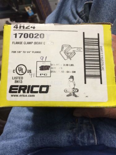 91 pcs caddy erico 4h24 beam flange clamp 1/8&#034; 1/4&#034; thickness open box free ship for sale