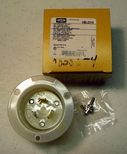 NEW HUBBELL HBL2315 TWIST-LOCK FLANGED INLET 20A 125V 2 POLE 3 WIRE