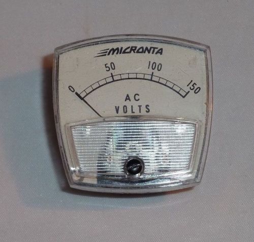 MICRONTA 0-150 AC Volts Meter, 8A6, Made in Japan, 1 3/4&#034;