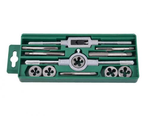 12pcs/set Tap and Die Set M6~m12 Screw Thread Metric Tap Wrench tapping drilling