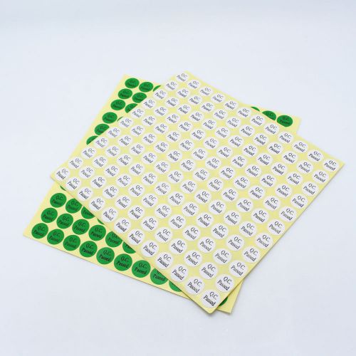 1.3cm Round QC Passed Stickers Labels Printed Quality Control Adhesive Label