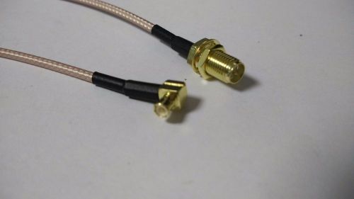 2pcs MMCX Male Right Angle to RP SMA Female RG316 Pigtail RF Adapter cable 20cm