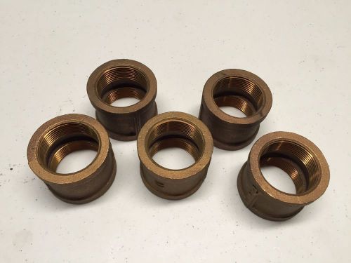 1-1/2&#034; Brass Fittings (5) Couplers Fire Truck Pump Plumbing 1.5&#034; pipe thread