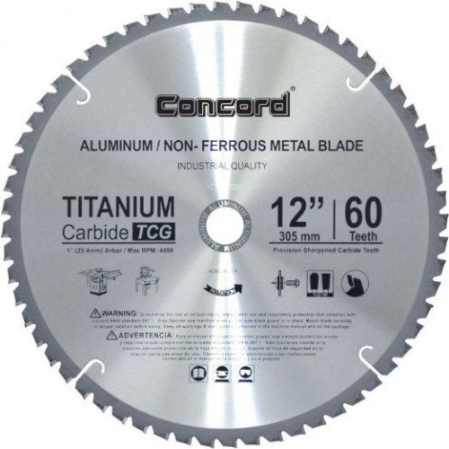 Concord Blades ACB1200T060HP 12-Inch 60 Teeth TCT Non-Ferrous Metal Saw Blad New