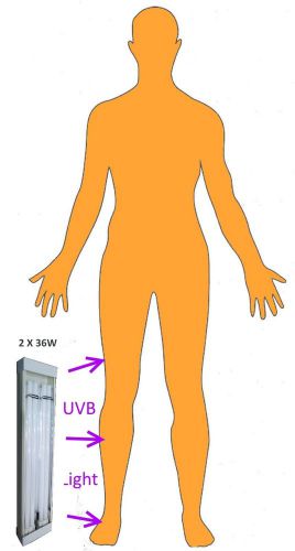 20 X 10 inch 72 Watt Vitiligo Psoriasis Eczema Narrowband UVB Lamp Philips
