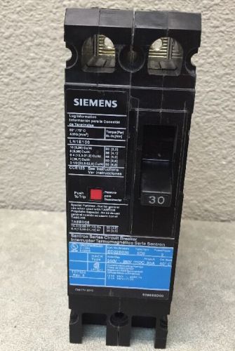Siemens ed22b030 2 pole 30 amp 240 volt 10kaic circuit breaker for sale