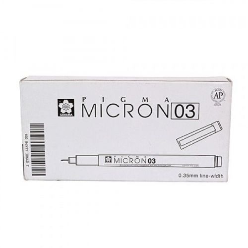 Sakura Pigma Micron Pen 0.35mm - BLACK (  XSDK03#49 ) - 12/pk