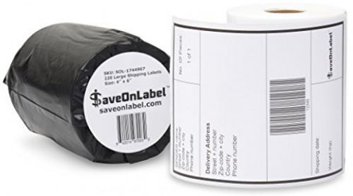 SaveOnLabel DYMO 1744907 Compatible (4 X 6 ) Shipping Labels, 4 Rolls