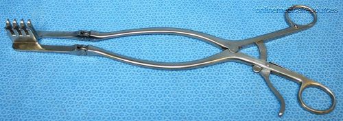 Hmi beckman adson hinged laminectomy retractor 4x4 teeth german stainless for sale