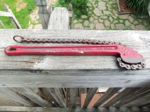 REED CHAIN PIPE WRENCH 14&#034; CW14  MADE IN THE USA VINTAGE TOOL-NICE