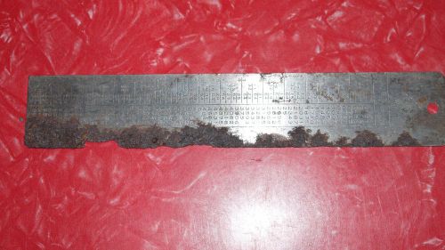 vtg rusty metal ruler General Hardware New York, USA no 715 Stainless Steel Tool