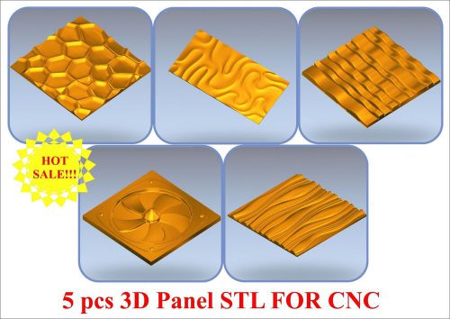 5 PCS 3d Models STL for CNC Router Engraver Machine Relief Artcam #3d panels