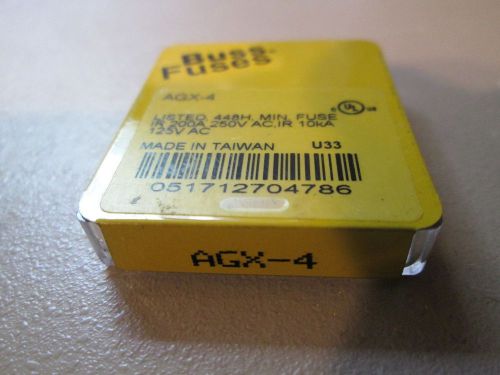 Cooper Bussmann AGX-4 Fuses - Box of 5