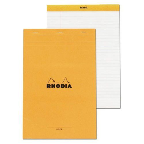 Rhodia classic orange notepad 8.25x12.5 lined for sale