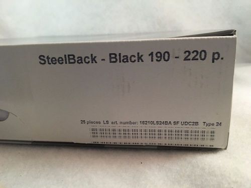Box of 25 Unibind Steelback Black 190-220p Type 24 Covers