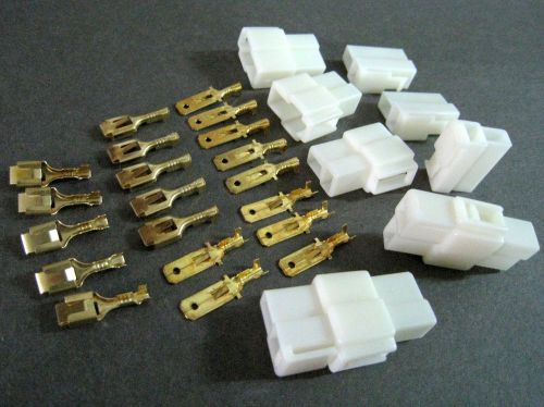 #v7 T Plug 2 Wire Socket Connector with Male &amp; Female Terminals x 5 sets