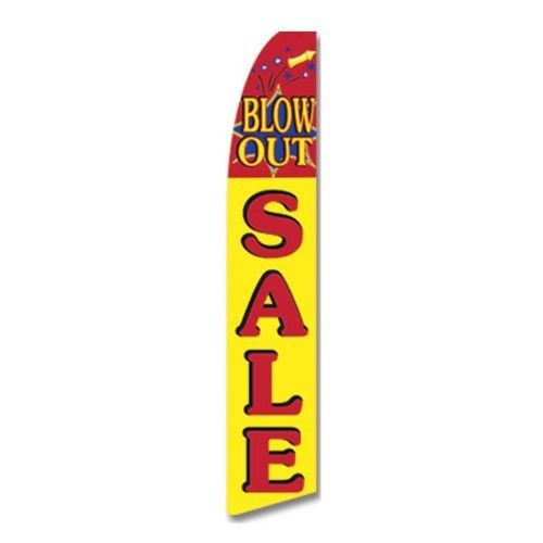 2 blowout sale premium sign swooper flag 15&#039; feather banner made in usa (two) for sale