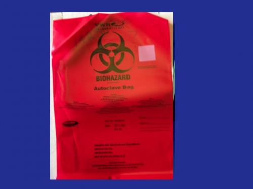 25 Biohazard disposal bags VWR 14230-910 (8&#034;x12&#034;)
