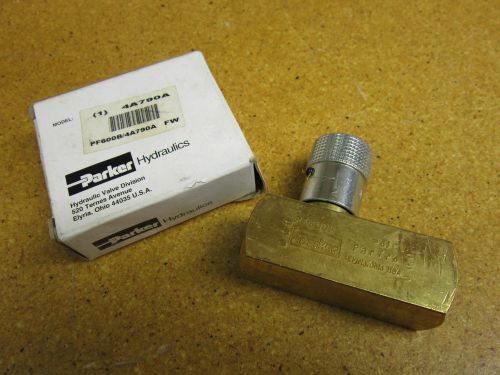 Parker 4A790A HYDRAULIC VALVE 2000PSI MAX 138BAR PORT SIZE 3/8IN