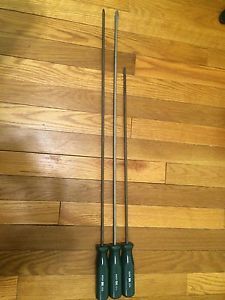 Set of Three Extra Long SK Screwdrivers, 82024, 83024, 82018, Great Condition!!