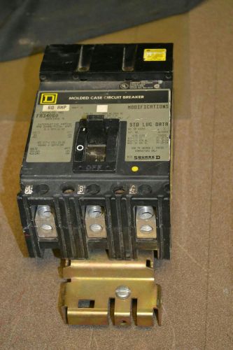 Square d i-line fa34060 60 amp circuit breaker 480v type fa-34060 sqd 60a 3 pole for sale