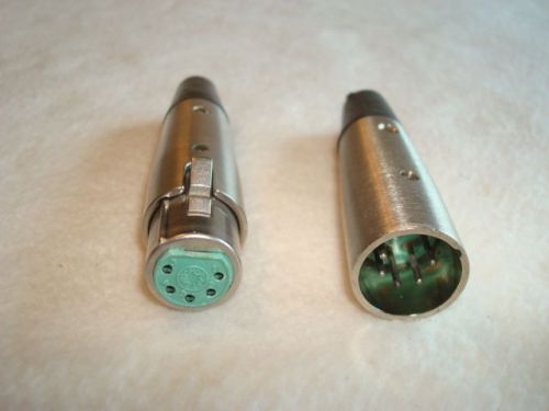 Set of Switchcraft A5F/A5M XLR Female/Male Audio Cable Connectors (Used)
