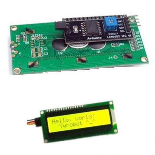2pcs yellow display iic/i2c/twi/spi serial interface 1602 16x2 character lcd for sale