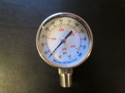2&#034; Pressure Gauge 0-600 PSI (0-4000kPa), 1/4 NPT Lower - 4FML3