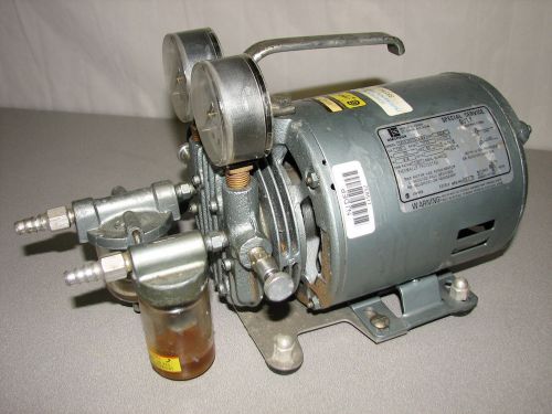 Gast / Emerson Vacuum Pump SA55JXGTD-4144 1/6 HP 1725 RPM 115 V 60 Hz 4.4 A 1 PH