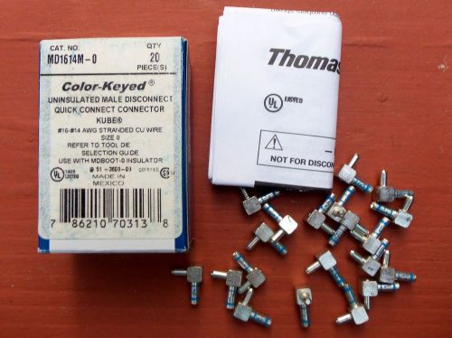 Box/10 THOMAS &amp; BETTS MD1614M-0 MALE DISCONNECT KUBE New