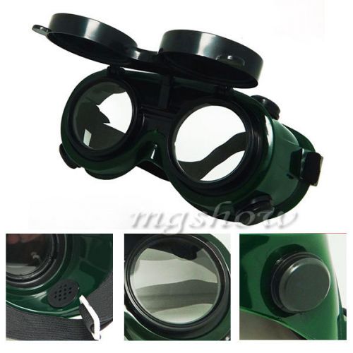 Steampunk solder welding goggles with flip up len darken cutting grinding safety for sale
