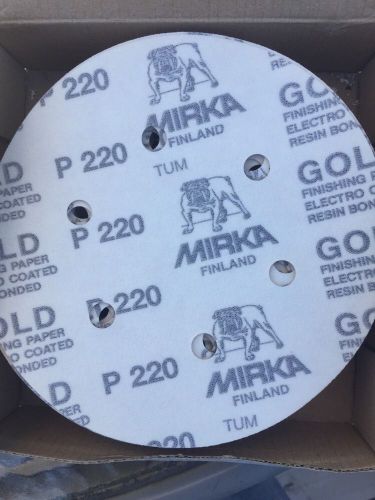 MIRKA Gold &amp; Pt 2B-624-320 23-624-150&amp;220 Grit Sanding Discs 320 Grit, 119 Each