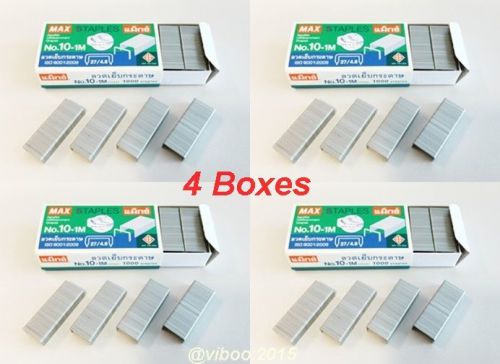 4X Max Staples No.10-1M 5MM Mini 1000 Staples for Office Home Free Shipping