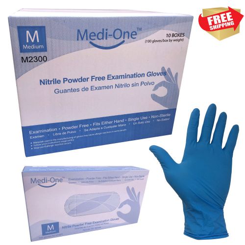 1000/Cs 3 Mil Nitrile Medical Exam Gloves Powder Free (Non Latex Vinyl)  Medium